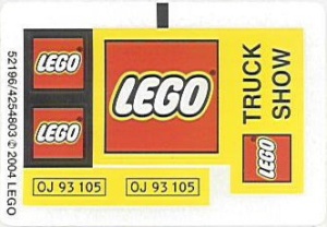 10156stk01 STICKER 10156 Lego truck NIEUW *0S0000