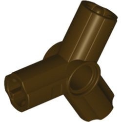 10288-120 Technic, Hoekverbinding drievoudig bruin, donker NIEUW *1A080