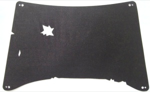 112554-11 Zeil 27 1/2 X 16 1/2 met 2 gaten zwart NIEUW *5D000