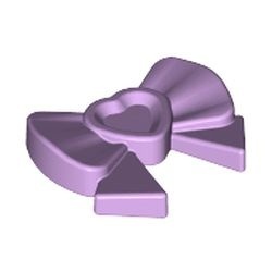 11618-154 Haarlint met hartje en pin lavender, licht NIEUW *0M0000