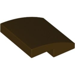 15068-120G Dakpan rond 2x2x2/3 geen noppen afgerond bruin, donker gebruikt *1D037