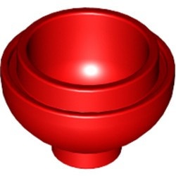 15395-5 Steen, 2x2x1 dome BODEM rood NIEUW *1B081
