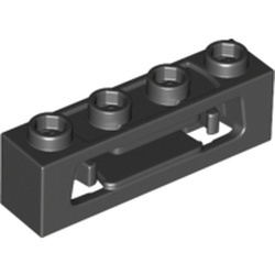 16968-11 Steen 1x4 clips binnen in zwart NIEUW *