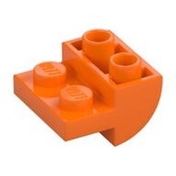 1750-4 Omgekeerde dakpan 2x2 rond oranje NIEUW *5B013