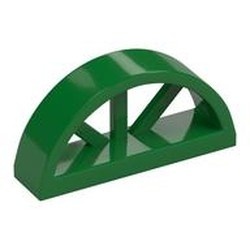 20309-6 Raam 1x4x 1 2/3 met spaken ronde top groen NIEUW *1B281