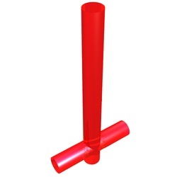 21699-17G Paal lengte 4 / 2 kruis (Lightsaber) transparant rood gebruikt *0L0000