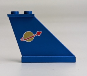 2340pb001-7G Staart met Classic space logo op beide zijdes blauw gebruikt *1D041