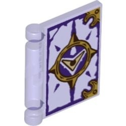 24093pb004-51 Boekkaft met gouden cirkel (Nexo Knights boek) transparant paars NIEUW *0D0000