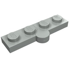 2429c01-9G Scharnierplaat 1x4 compleet (horizontaal 2 x 1x2) lichtgrijs (klassiek) gebruikt *6K2