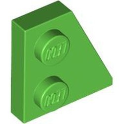 24307-36 Wig plaat 2x2 rechts groen, helder NIEUW *1B228