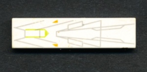 2431px12-1G Tegel 1x4 met grijze, oranje en lime lijnen wit gebruikt *5t04-03