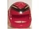2446pb03-5G Helm witte zwart/gele hoorn rood gebruikt *0L0000