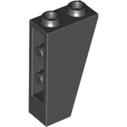 2449-11G Omgekeerde dakpan 75 graden 2x1x3 zwart gebruikt *1B404