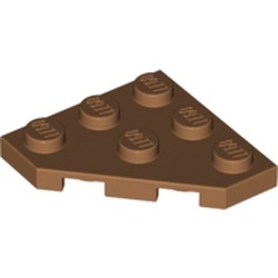 2450-150 Platte plaat 3x3 afgekapte hoek caramel, midden NIEUW *5A017