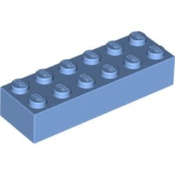 2456-42 Steen 2x6 blauw, midden NIEUW *5K0000