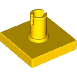 2460-3G Tegel 2x2 met pin geel gebruikt *1L326