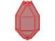 2468-17G Paneel 3x3x6 hoek transparant rood gebruikt *1F012