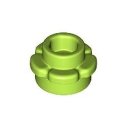 24866-34 Bloem- Platte plaat 1x1 bloem VIJF blaadjes lime NIEUW *5C077