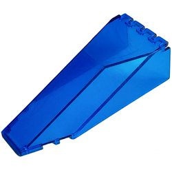 2507-14G Cockpit glas 10x4x2 1/3 transparant donkerblauw gebruikt *1C010