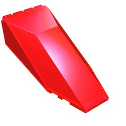 2507-17G Cockpit glas 10x4x2 1/3 transparant rood gebruikt *1C010