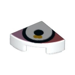 25269pb011-1 Tegel 1/4 rond groot oog wit NIEUW *0L0000