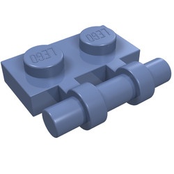 2540-55 Platte plaat 1x2 met OPEN hendel blauw, zandkleurig NIEUW *1B293