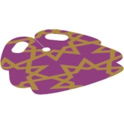 25642-71 Rokje van stof met gouden sterren magenta NIEUW *2B0001