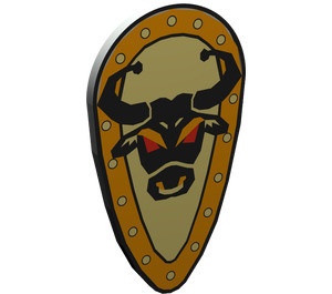 2586p4g-9 Schild ovaal geel, bruine rand, stier lichtgrijs (klassiek) NIEUW *0L0000