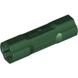 26287-80 Technic, As koppelaar lengte 3 (buis) midden rond, einden ribbels groen, donker NIEUW *1A074