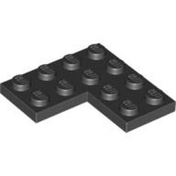 2639-11 Platte plaat 4x4 hoek zwart NIEUW *5K0000