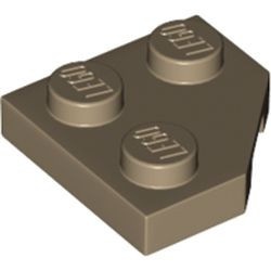 26601-69 Wig plaat 2x2 afgekapt hoekje crème,donker NIEUW *1B353