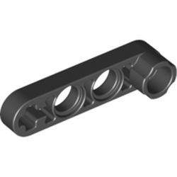 2825-11 Technic, Hefbalk 1x4 dun met nopverbinding zwart NIEUW *1D000