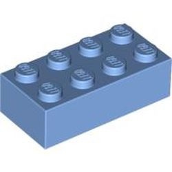 3001-42G Steen 2x4 blauw, midden gebruikt *1A062