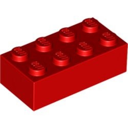 3001-5G Steen 2x4 rood gebruikt *1A059