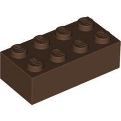 3001-8 Steen 2x4 bruin (klassiek) NIEUW *5K0000