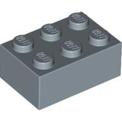 3002-55G Steen 2x3 blauw, zandkleurig gebruikt *1A057