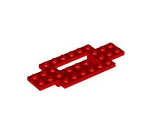30029-5G Bodemplaat 10x4x2/3 gladde onderkant rood gebruikt *3D0000