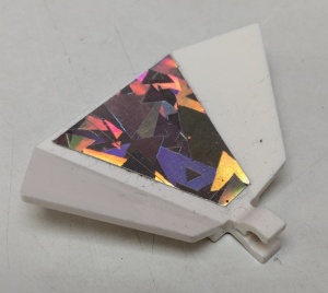 30034pb01-1G Paneel 3x6 achthoekig met clip en holografisch patroon (sticker) wit gebruikt *5V000
