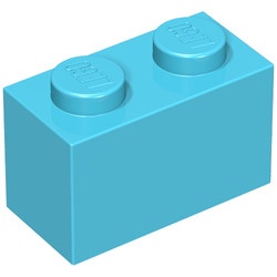 3004-72G Steen 1x2 blauw, Maersk gebruikt *1A009