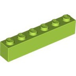 3009-34 Steen 1x6 lime NIEUW *5K0000