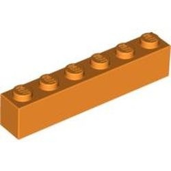 3009-4 Steen 1x6 oranje NIEUW *5K0000