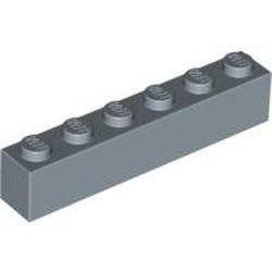 3009-55G Steen 1x6 blauw, zandkleurig gebruikt *1A026