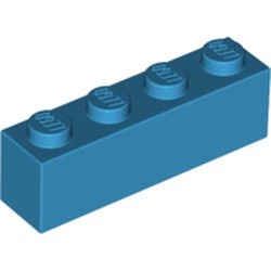 3010-153G Steen 1x4 blauw, donkerazuur gebruikt *1A021
