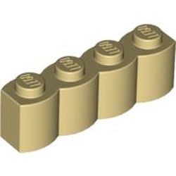 30137-2G Steen 1x4 gewelfd crème gebruikt *1R005