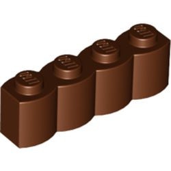 30137-88G Steen 1x4 gewelfd bruin, roodachtig gebruikt *1R005