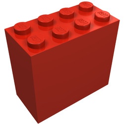 30144-5 Steen 2x4x3 rood NIEUW *5K0000