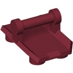30166-59 Plaat omgekeerd 2x3 met 4 noppen en hendel rood, donker NIEUW *5C019