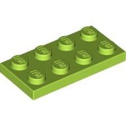 3020-34G Platte plaat 2x4 lime gebruikt *1B365
