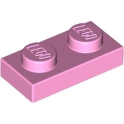 3023-104G Platte plaat 1x2 roze, helder gebruikt *1B367