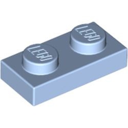 3023-105 Platte plaat 1x2 blauw, lichthelder NIEUW *1B170
